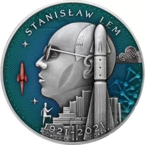 Stanisław Lem mistrz fantastyki 2 uncje srebra 2022