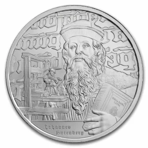Icons Of Inspiration Johannes Gutenberg 1 uncja srebra 2024