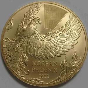 Phoenix South Korea 1 uncja srebra 2022 Pełne złocenie
