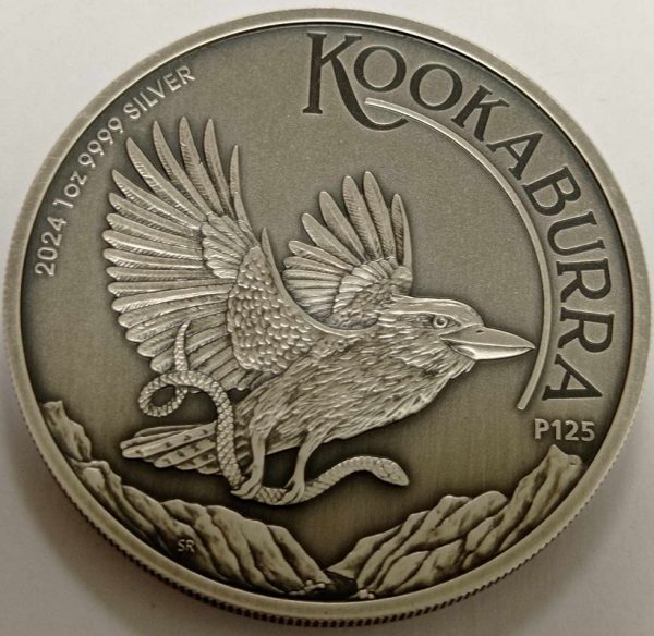 Kookaburra 1 uncja srebra 2024 Antique