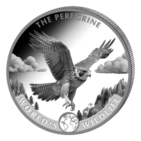 Peregrine Falcon World’s Wildlife 1 uncja Srebra 2024