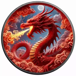 Amerykański Orzeł 1 uncja Srebra 2024 Dragon of Fire