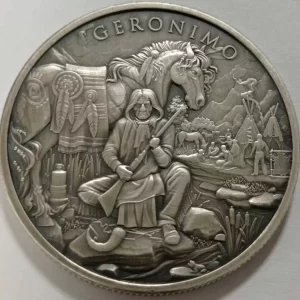 Geronimo Legendary Warriors 1 uncja srebra Antique