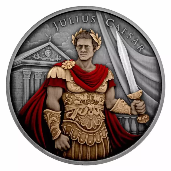 Julius Caesar Legendary Warriors 1 uncja srebra Antique Color