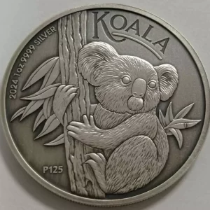 Koala 1 uncja Srebra 2024 Antique