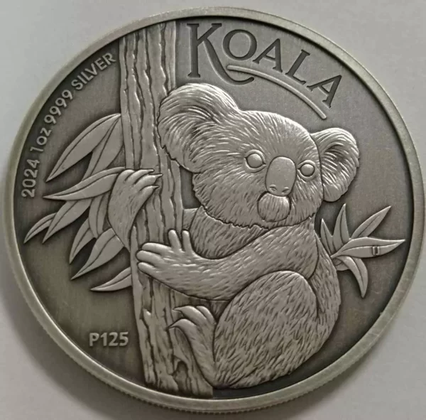 Koala 1 uncja Srebra 2024 Antique