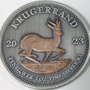 Krugerrand 1 uncja Srebra 2023 Antique Rose Gold