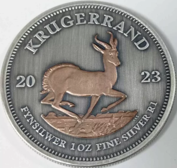 Krugerrand 1 uncja Srebra 2023 Antique Rose Gold